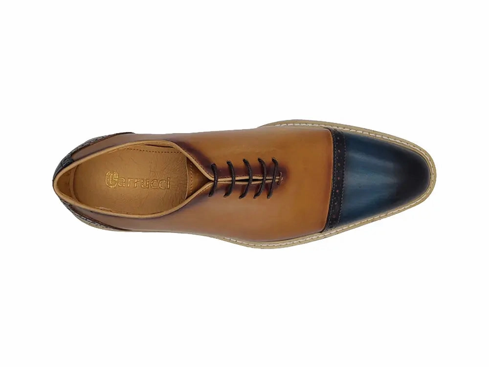 William Leather Oxfords Two Tone Cap toe Calfskin Oxford