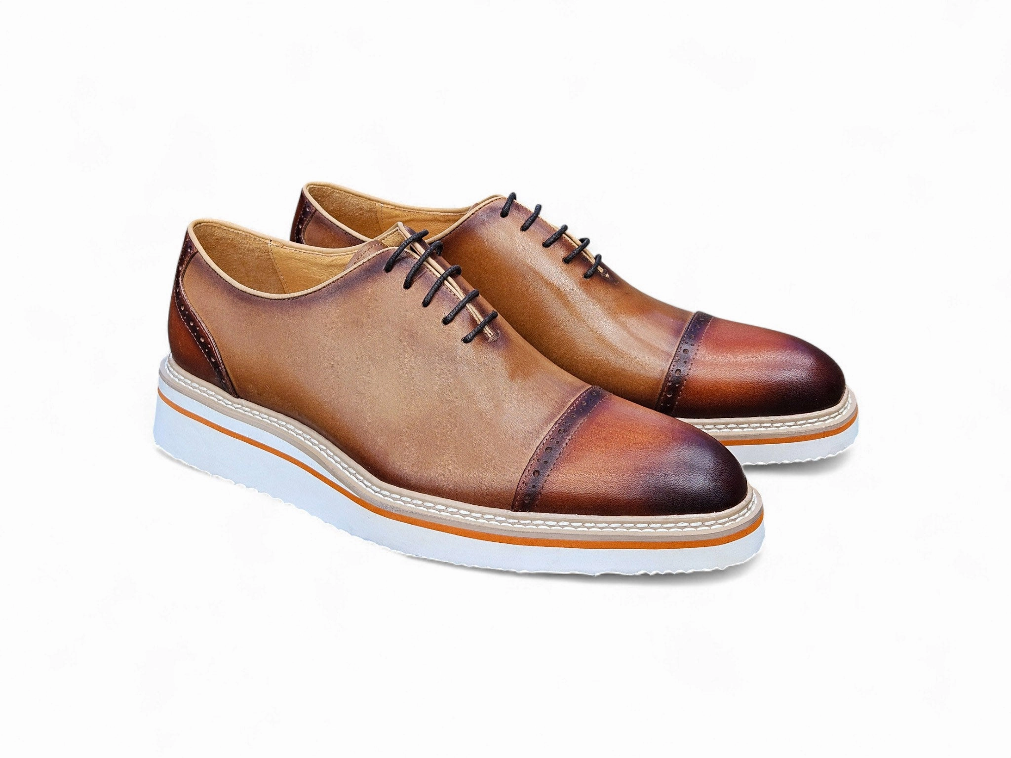 We Are Oxfords Not Brogues Two Tone Cap toe Calfskin Oxford