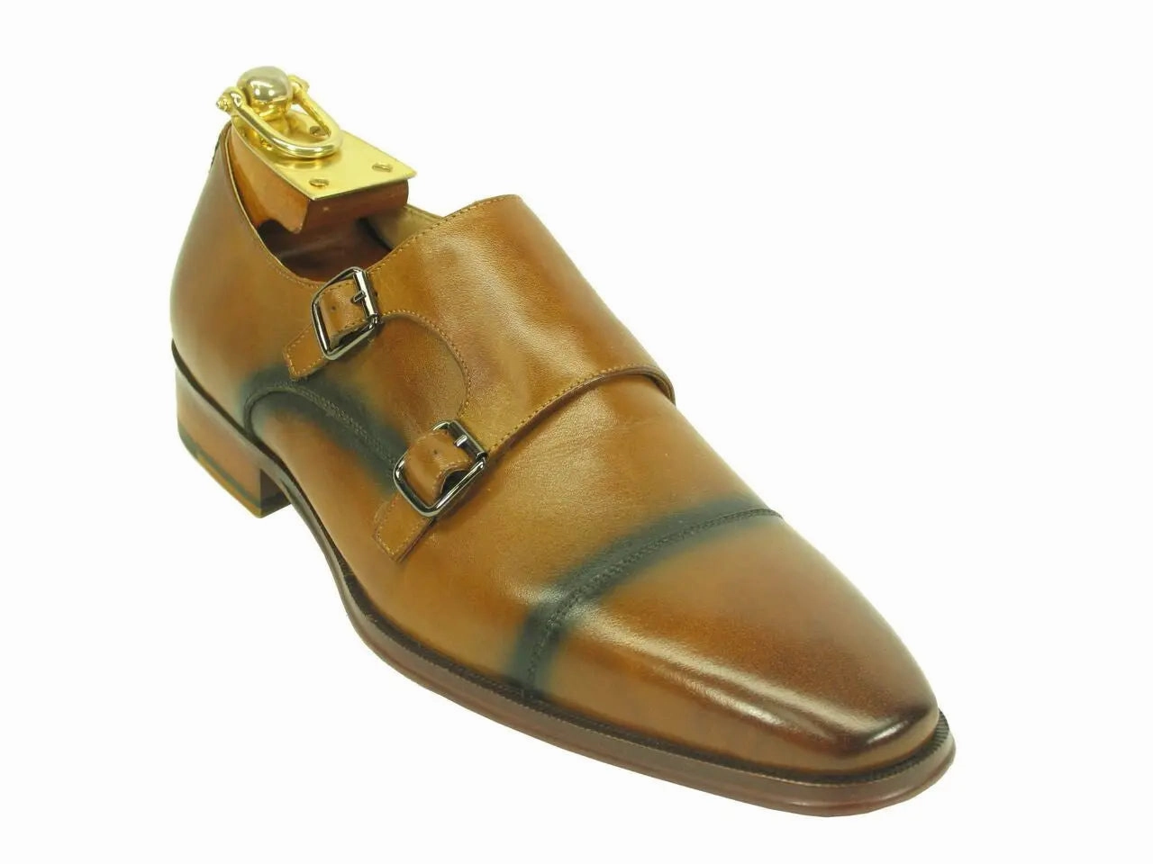 Gold Platform Brogues Two Tone Monk Strap Loafer