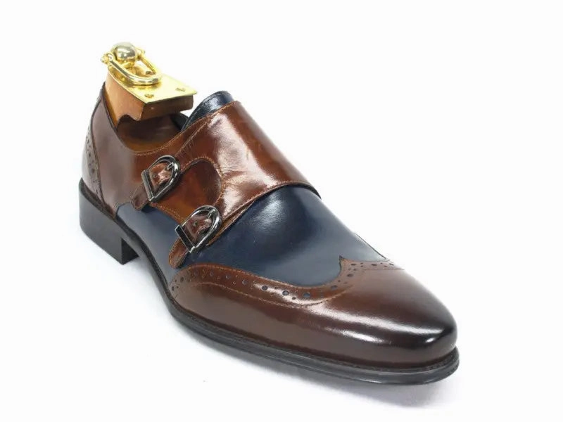 Vivienne Westwood Brogue Shoes Two Tone Wingtip Double Monk Strap