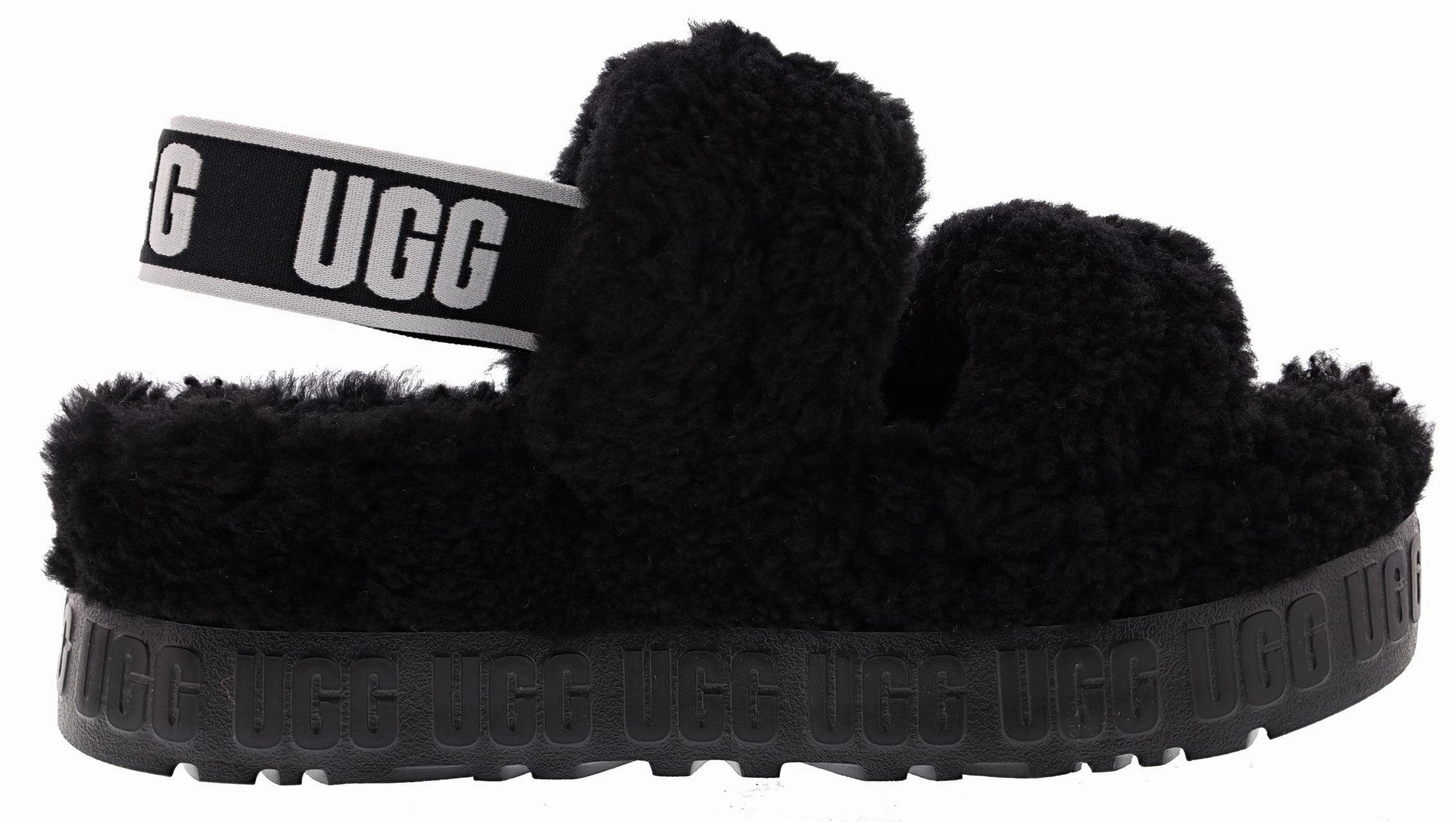 UGG Oh Fluffita Womens Platform Slingback Slippers Chunky Mary Jane Shoes Outfit
