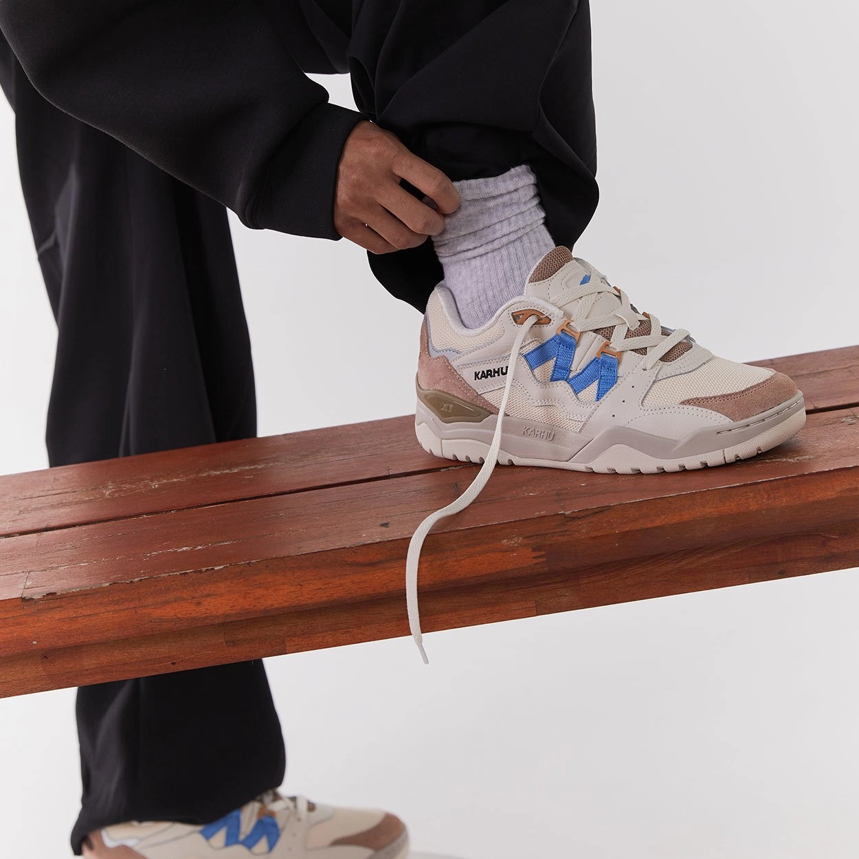 Best Running And Cross Training Shoes FUSION XT - WARM TAUPE/ AZURE BLUE