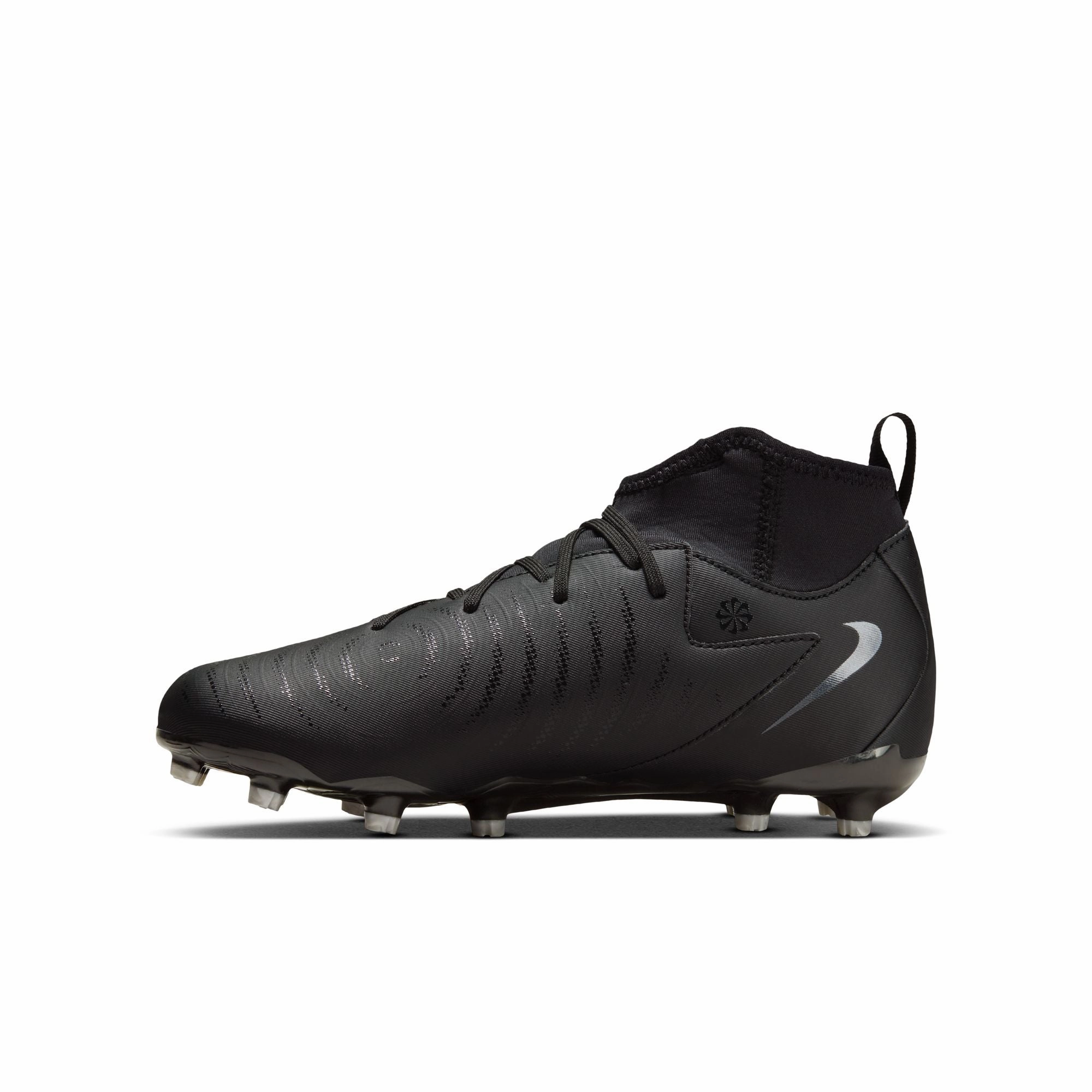 Predator Cleats Nike Junior Phantom Luna II Academy FG Firm Ground Soccer Cleats - Black