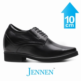 Classic Derby Shoe Mr. Rachmaninoff Black 10cm | 4 inches Tallest Men Platform Shoes