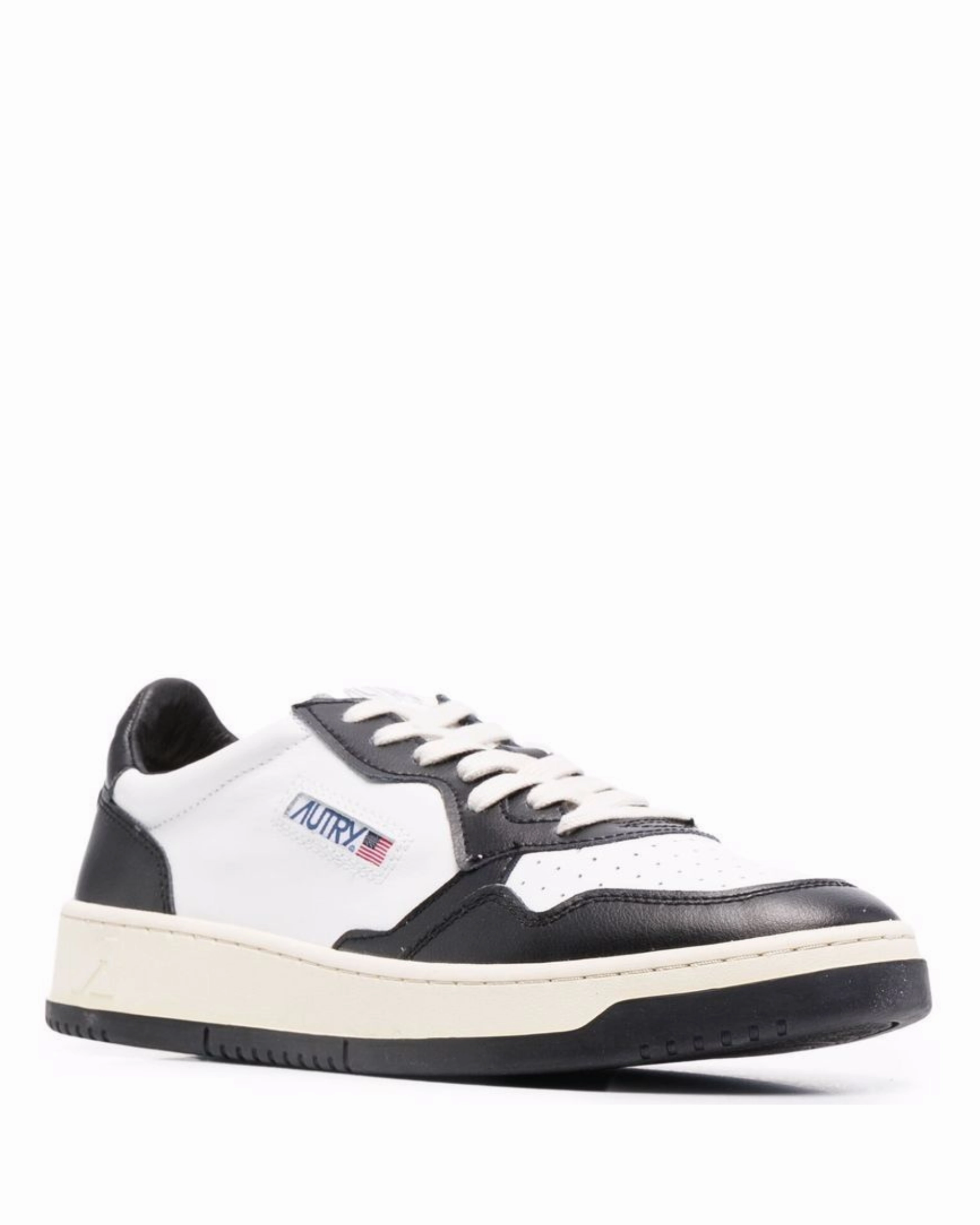 Medalist Low Man White/Black Leather Computer Tennis Shoes
