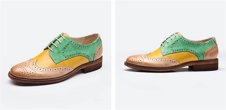 Wearing Brogues With Jeans Yinzo Women's Flats Oxford Shoes Perforated  Leather