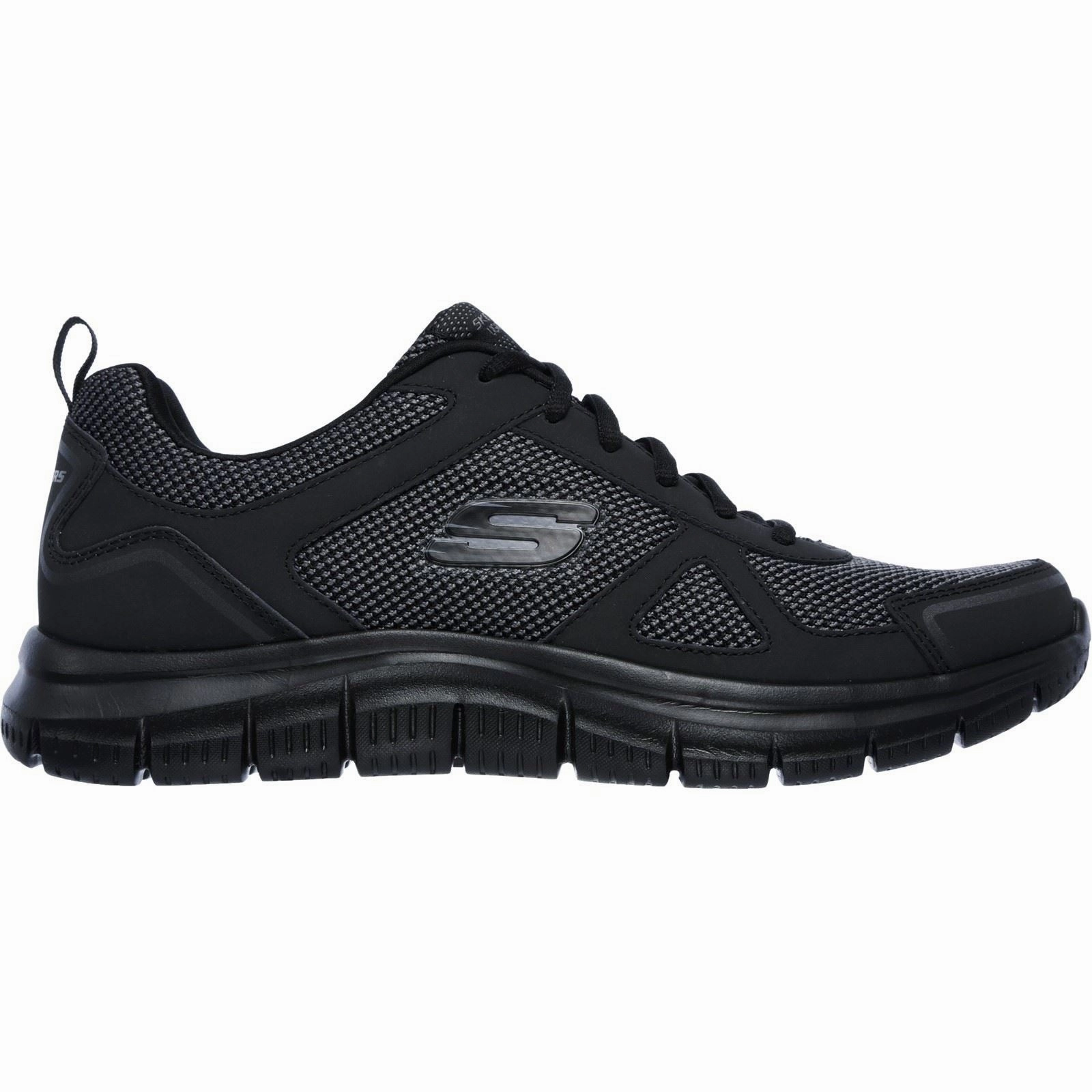 Men's Wide Fit Skechers 52630 Track Bucolo Sports Sneakers - Black Best Super Trainer Running Shoes