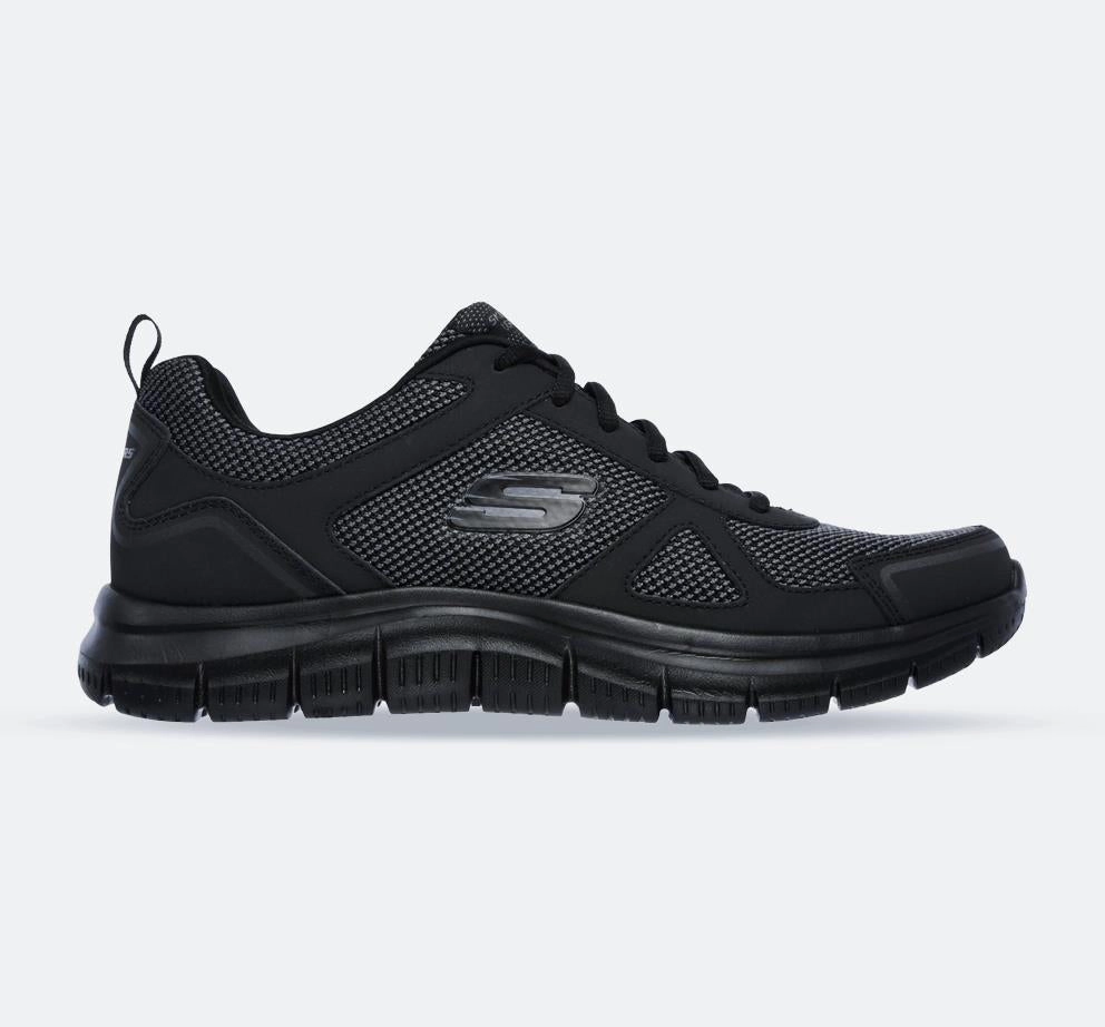 Men's Wide Fit Skechers 52630 Track Bucolo Sports Sneakers - Black Training Tennis Shoes