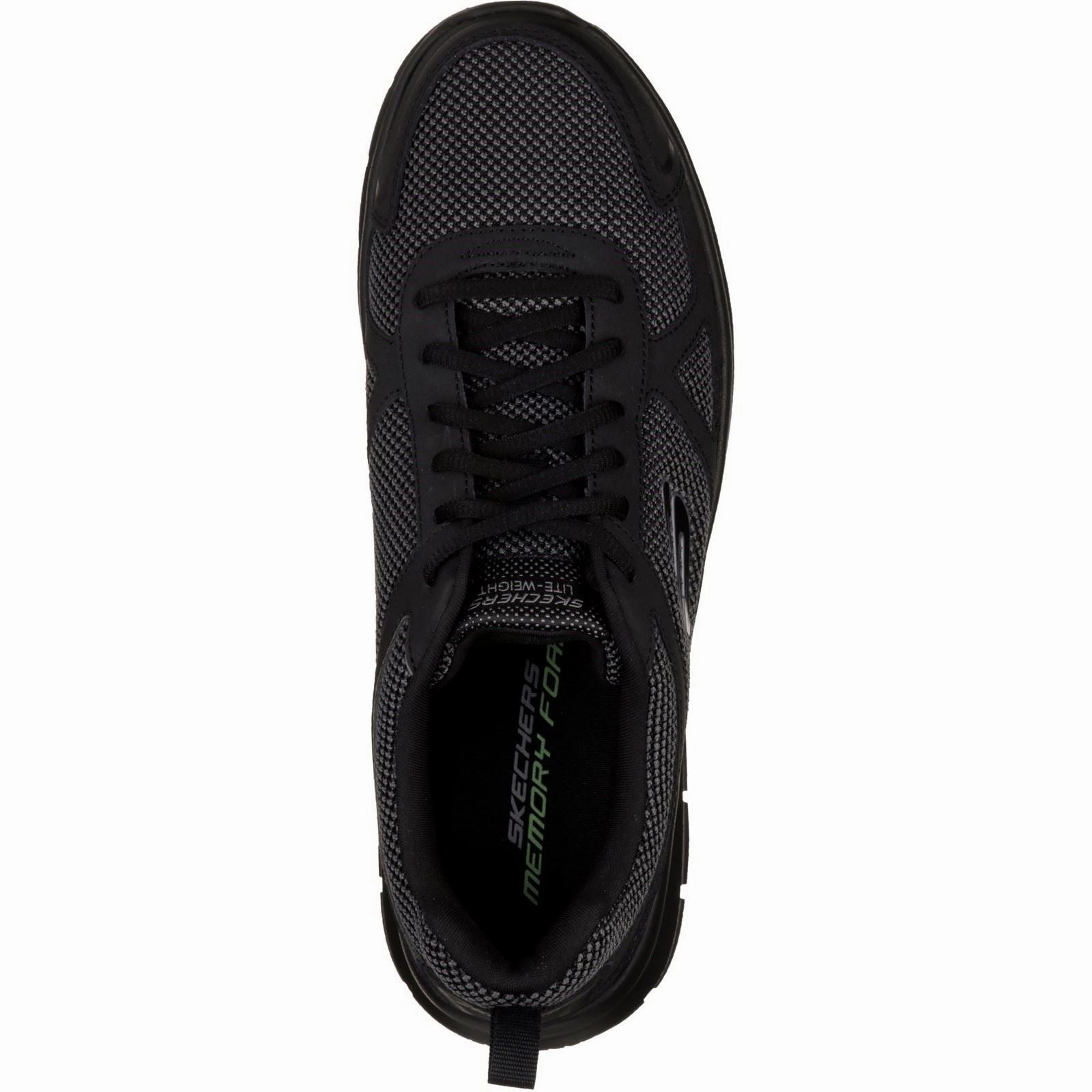 Men's Wide Fit Skechers 52630 Track Bucolo Sports Sneakers - Black Ua Strive Training Shoes