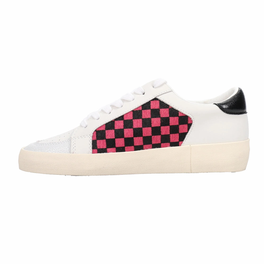 Nicolette Checkered Metallic Slip On Sneakers Slip On Tennis