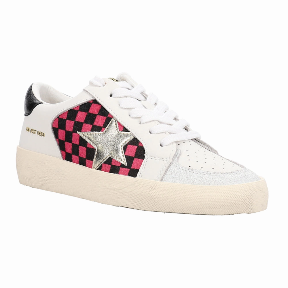 Nicolette Checkered Metallic Slip On Sneakers Slip On Hands Free