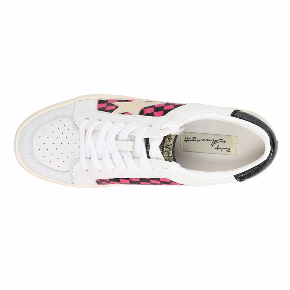 Nicolette Checkered Metallic Slip On Sneakers Slip On Tan Jazz Shoes