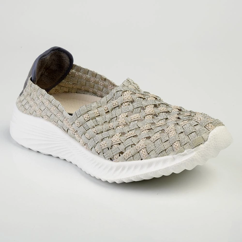 Rock Spring Tosh Woven Slip On - Beige/White Slip-on Slippers Nearby