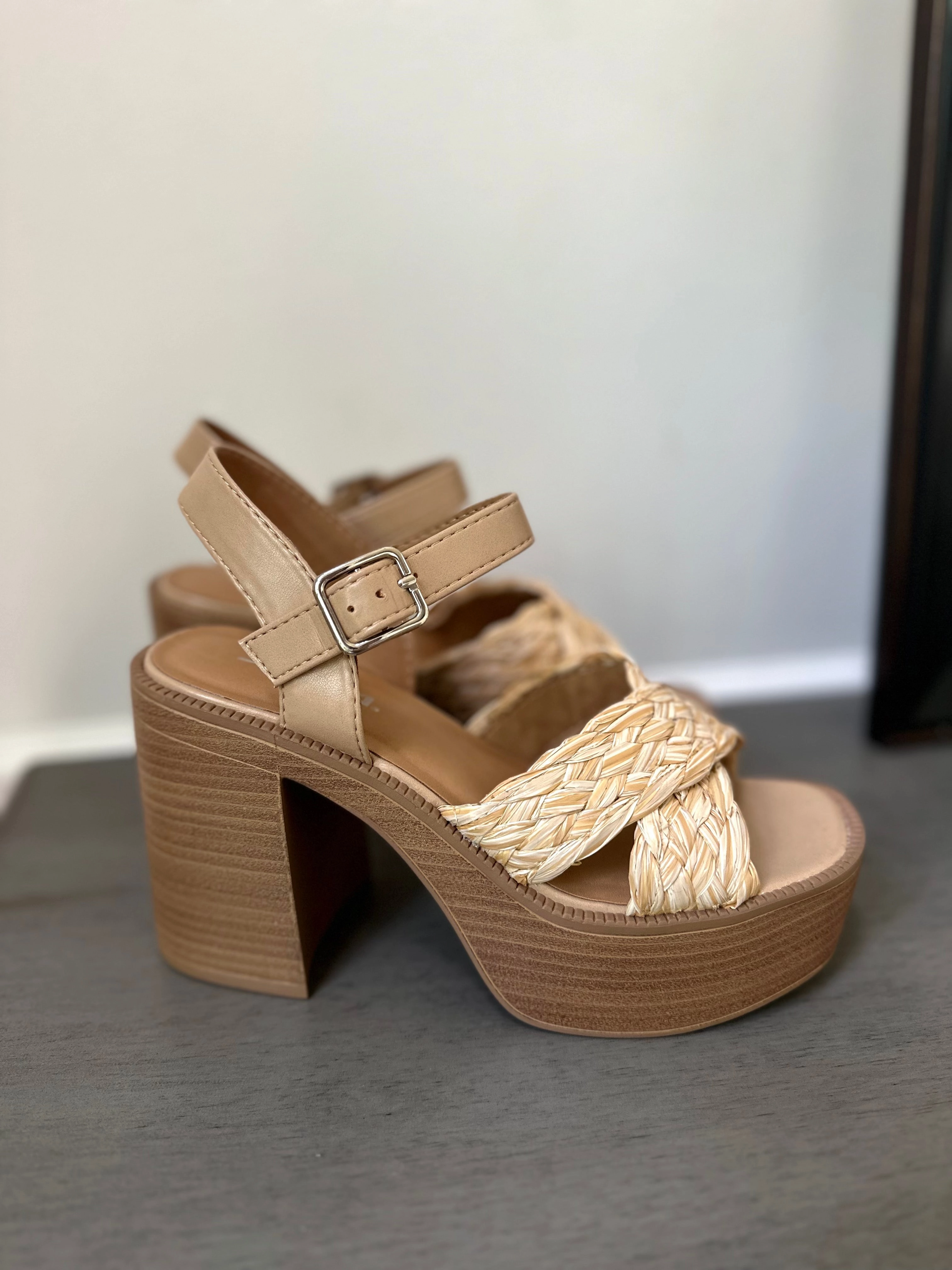 Sunny Platform Heel Prada Mary Janes Walking Shoes