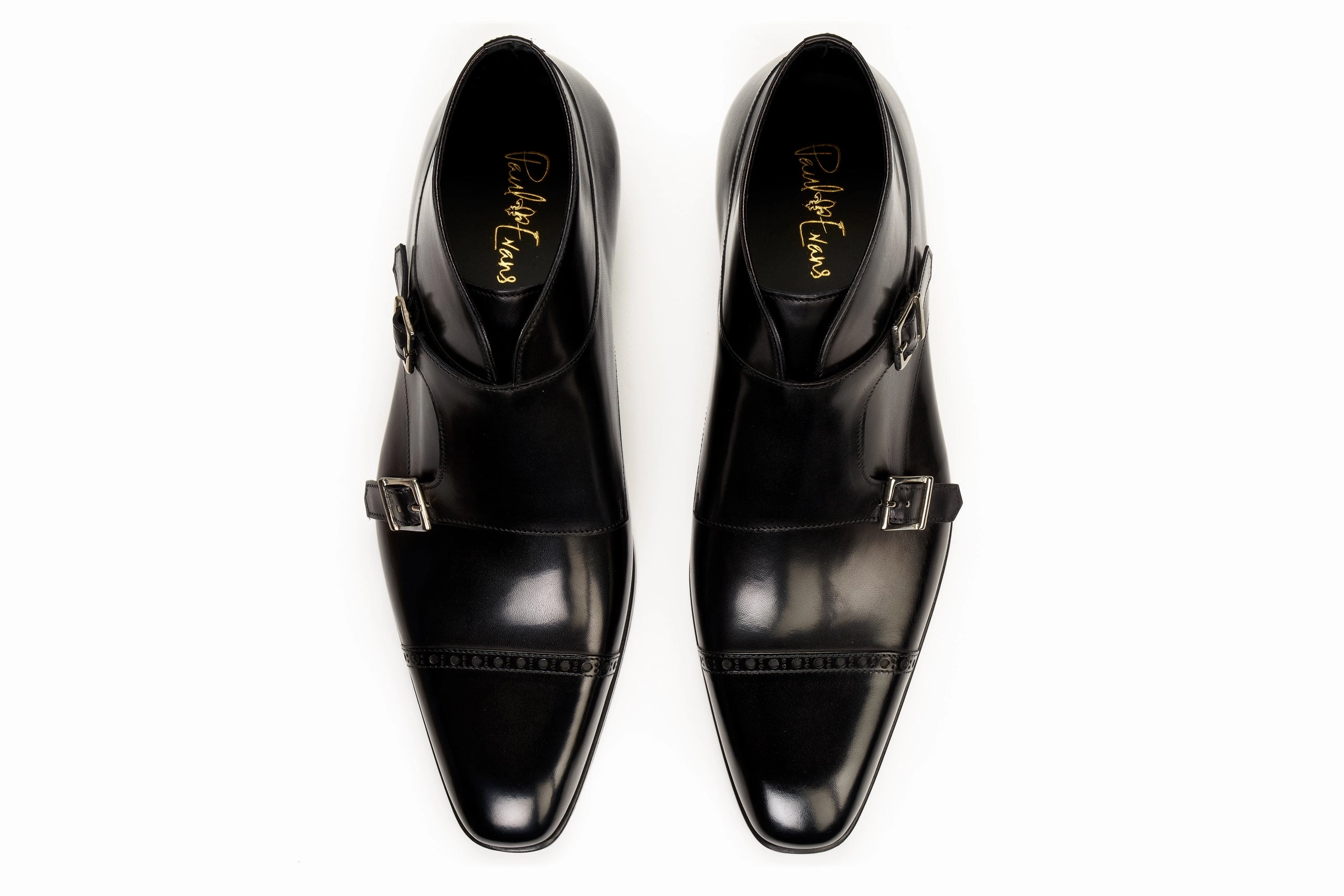 Brogue English The Heston Double Monk Strap Boot - Nero