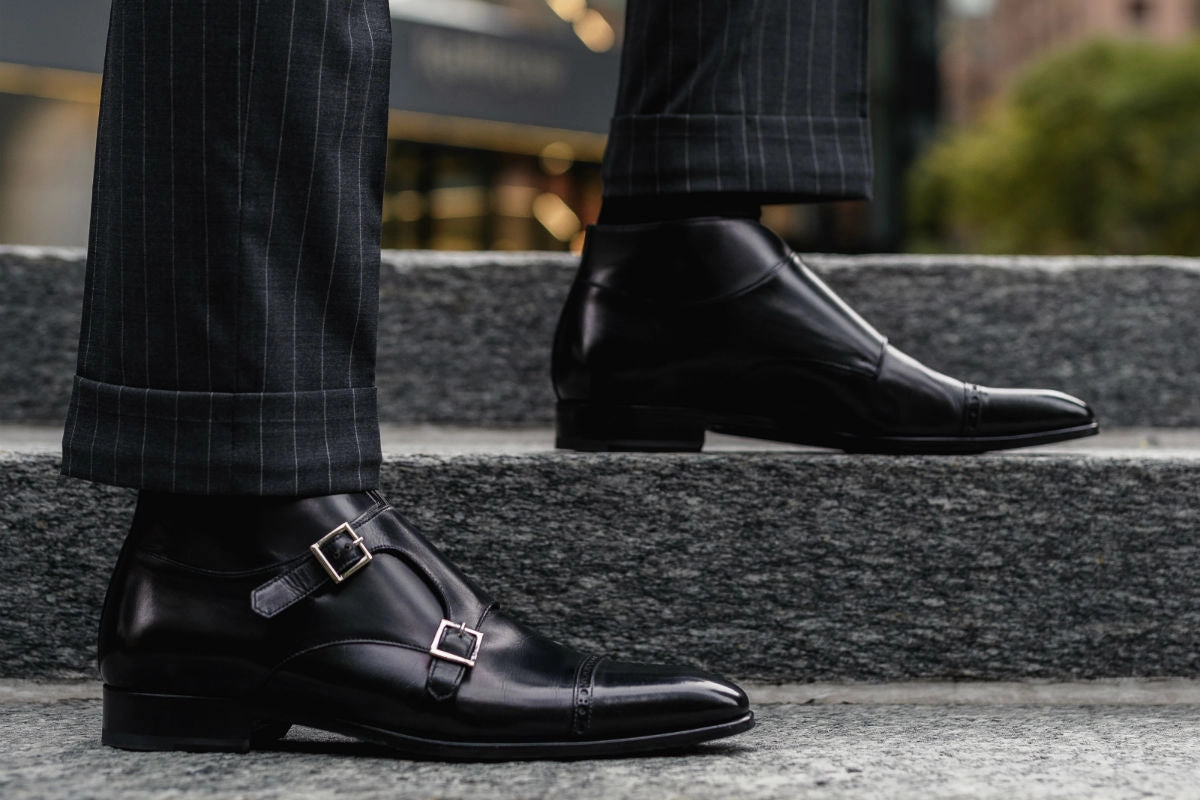 Zara Brogues The Heston Double Monk Strap Boot - Nero