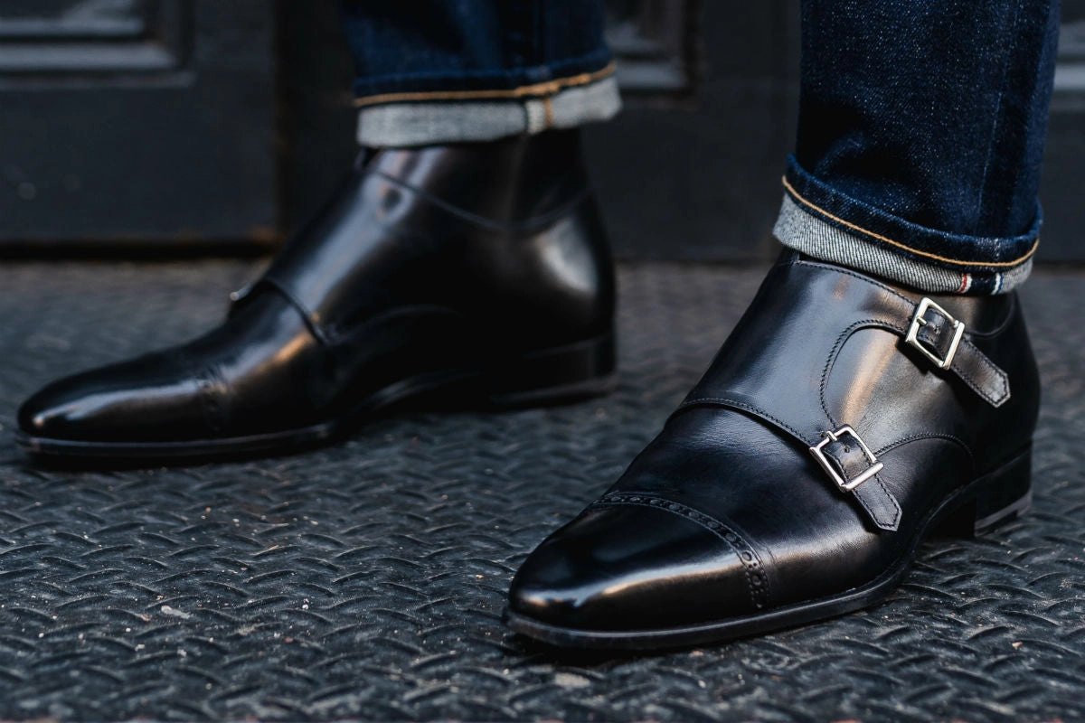 The Heston Double Monk Strap Boot - Nero Oxfords Before Brogues