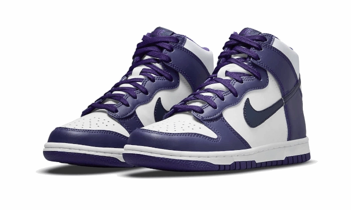 Philadelphia Eagles Nike Shoes Nike Dunk High Electro Purple Midnight Navy