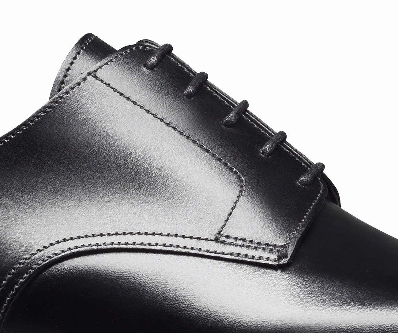 Norwich Black Calf Toddler Lace Up Shoes