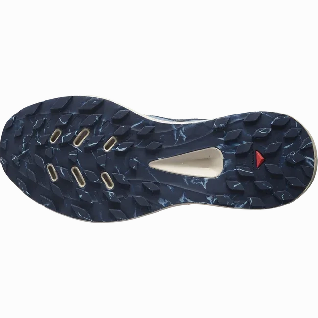 Unisex Salomon S/Lab Ultra Sage/Cameo Blue/Ngtsky Minimalist Trail Running Barefoot Shoes Wide Toe Box