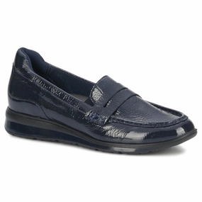 Bcbg Loafers Ros Hommerson Dannon Navy Crinkle Patent Loafer (Women's)