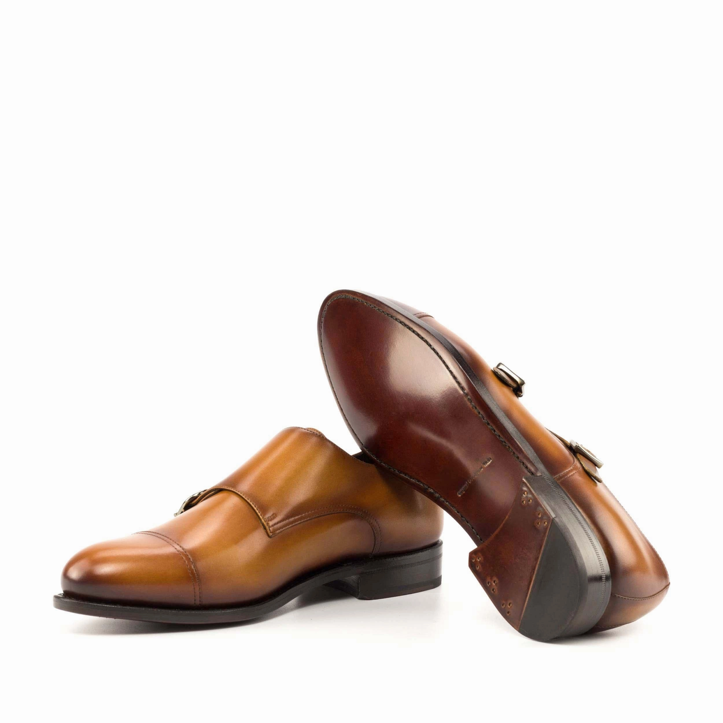 Double Monk cognac box calf John Lobb Brogues
