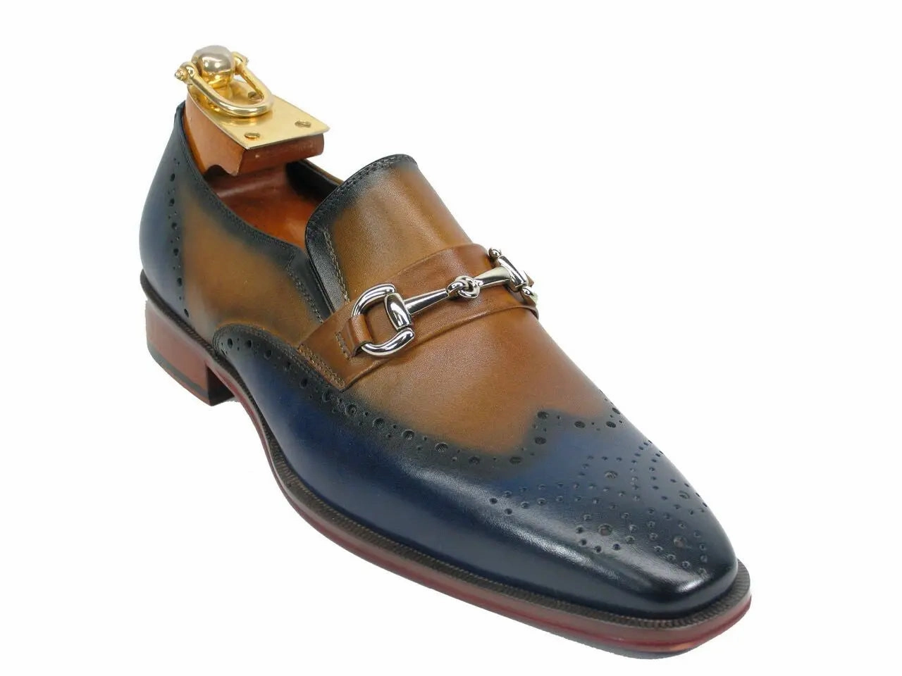 KS261-04 Wholecut Two Tone Buckle Loafer Travel Loafers