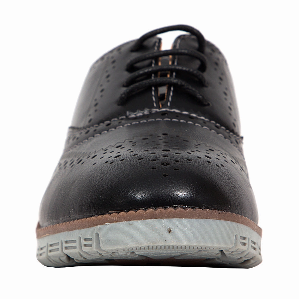 Kids' Benton Jr. in Black øriginalgrand Wingtip Oxfords
