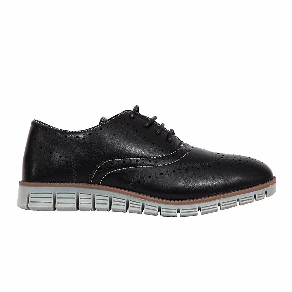Kids' Benton Jr. in Black Comfortable Oxford Shoes
