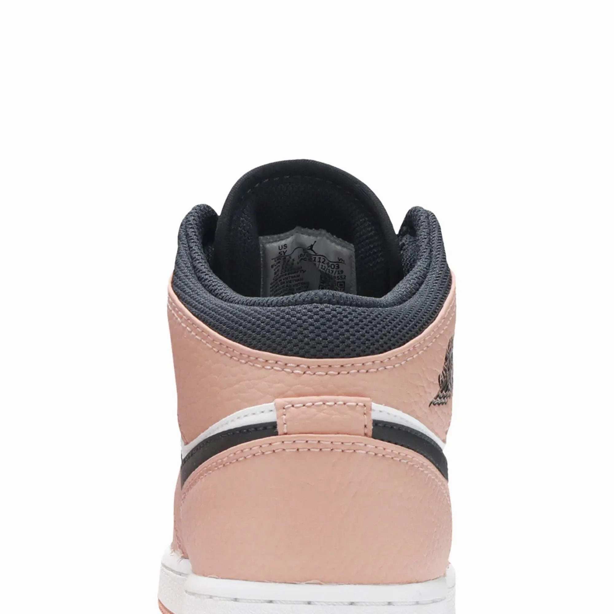 Air Jordan 1 Mid 'Pink Quartz' GS Huarache Elite Basketball Shoes