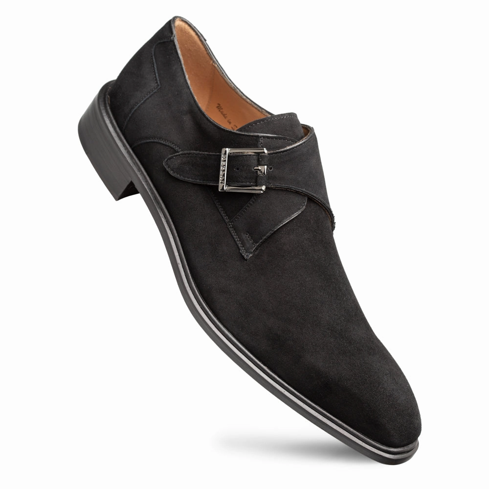 Round Toe Brogues ALBINI SUEDE MONK STRAP | MEZLAN