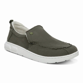 Men's Seaview Canvas Slip-On Shoes In Olive Vista Lite Casual Shoes