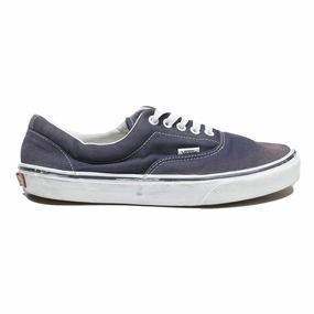 VANS Authentic Mens Low Top Trainers Navy & Blue Canvas UK 7 Classic Skate Shoes Casual Shoes Lace Up