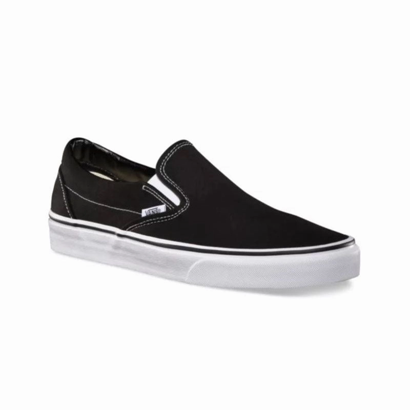 Vans Classic Slip On in Black White Verona Slip On