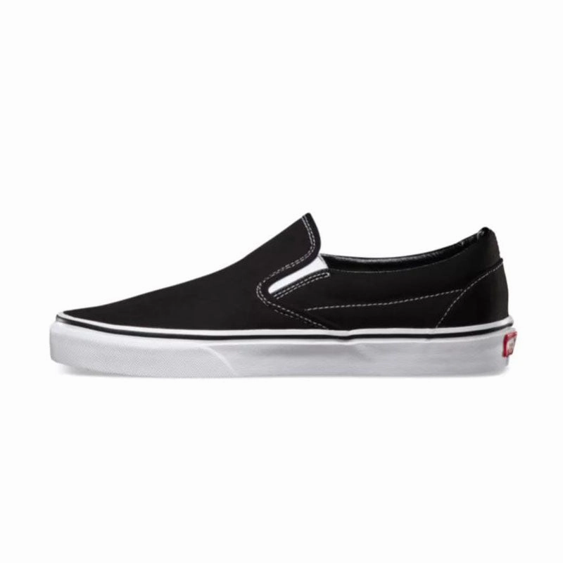 Slip On Shoes Leather Vans Classic Slip On in Black White