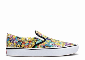 Vans Comfycush Slip-On X The Simpsons 'Springfield' Tan Slip On Jazz Shoes