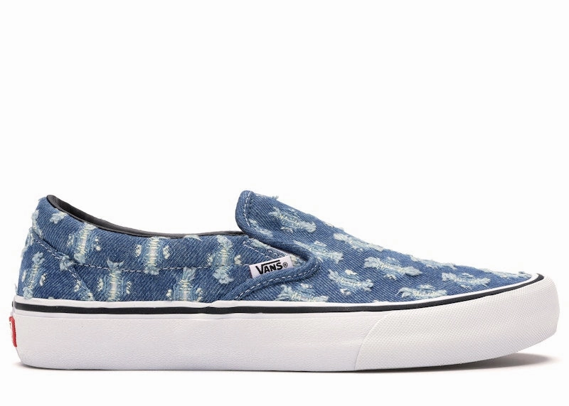 Slip On Slip Ons Slip On Vans Slip-On Supreme Hole Punch Denim Blue
