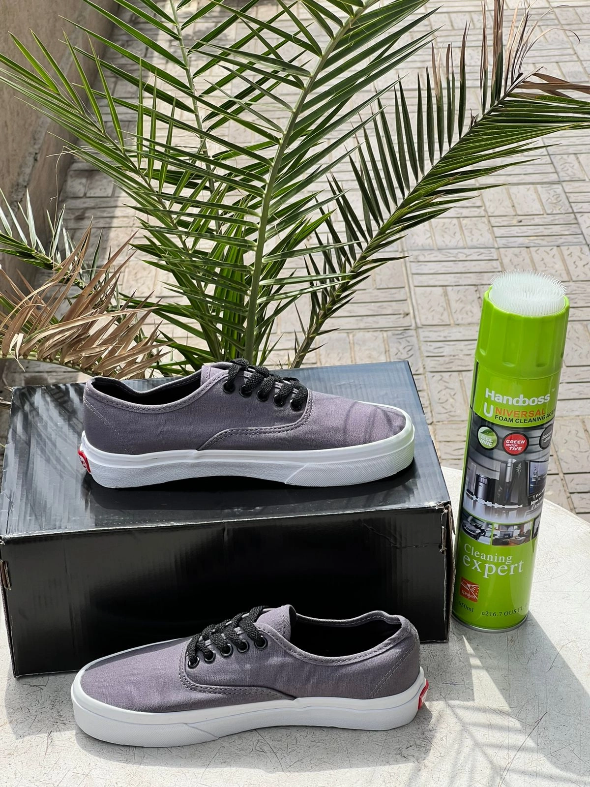 Business Casual Steel Toe Shoes Vans Grey Canvas Sneakers