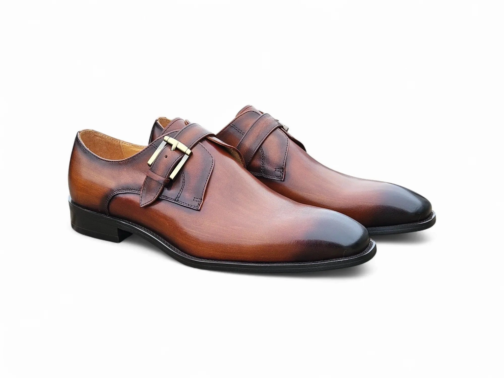 Versatile Fashion Single Monk Strap Loafer Double Monk Brogues