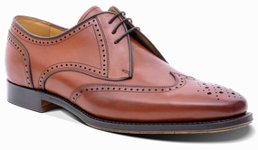 Lace Up Wide Vegan Shoes Bakewell - Chestnut Calf
