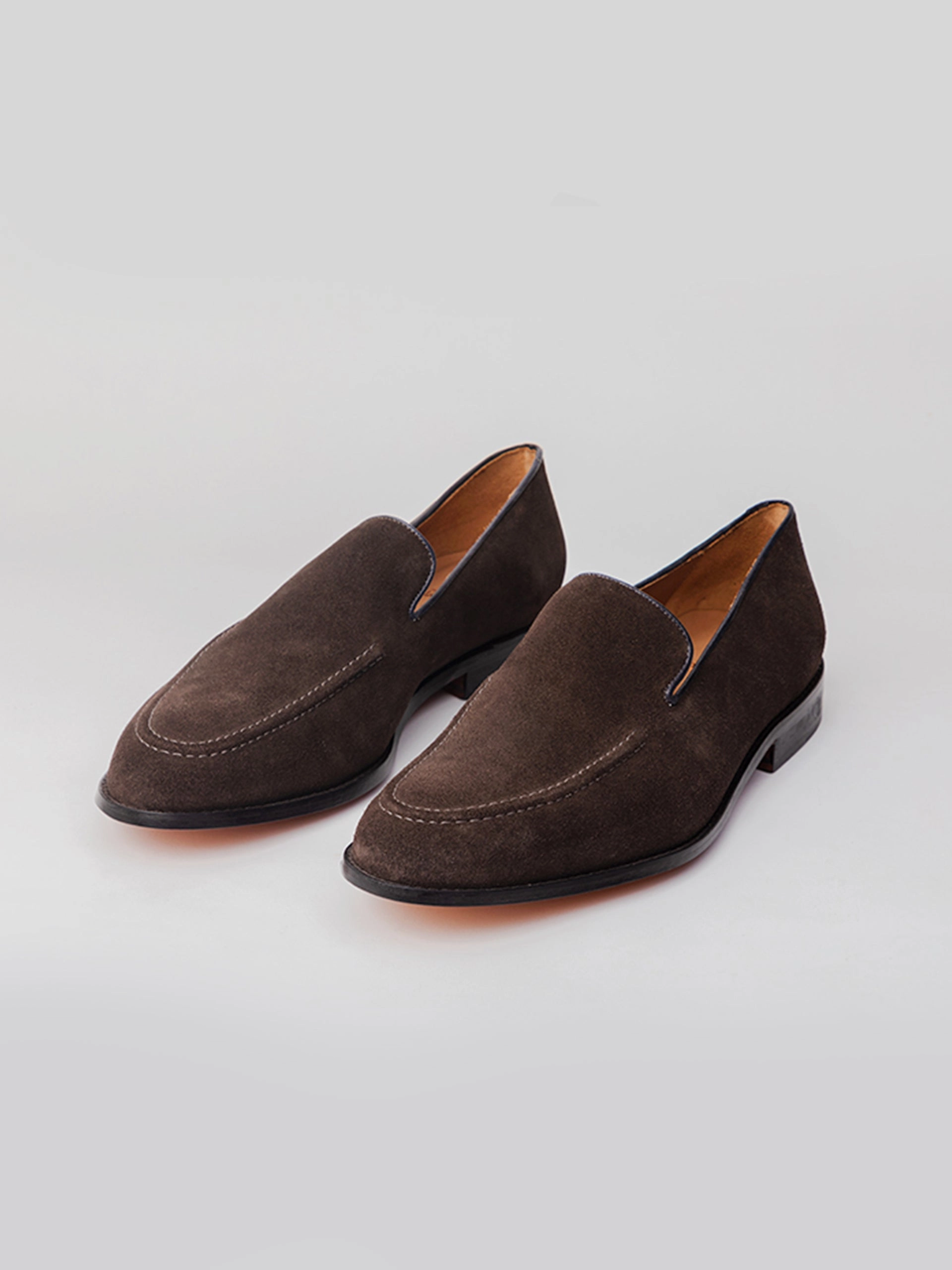 Betsy Johnson Loafers Carter Tassel-less Loafer - Dark Brown Suede