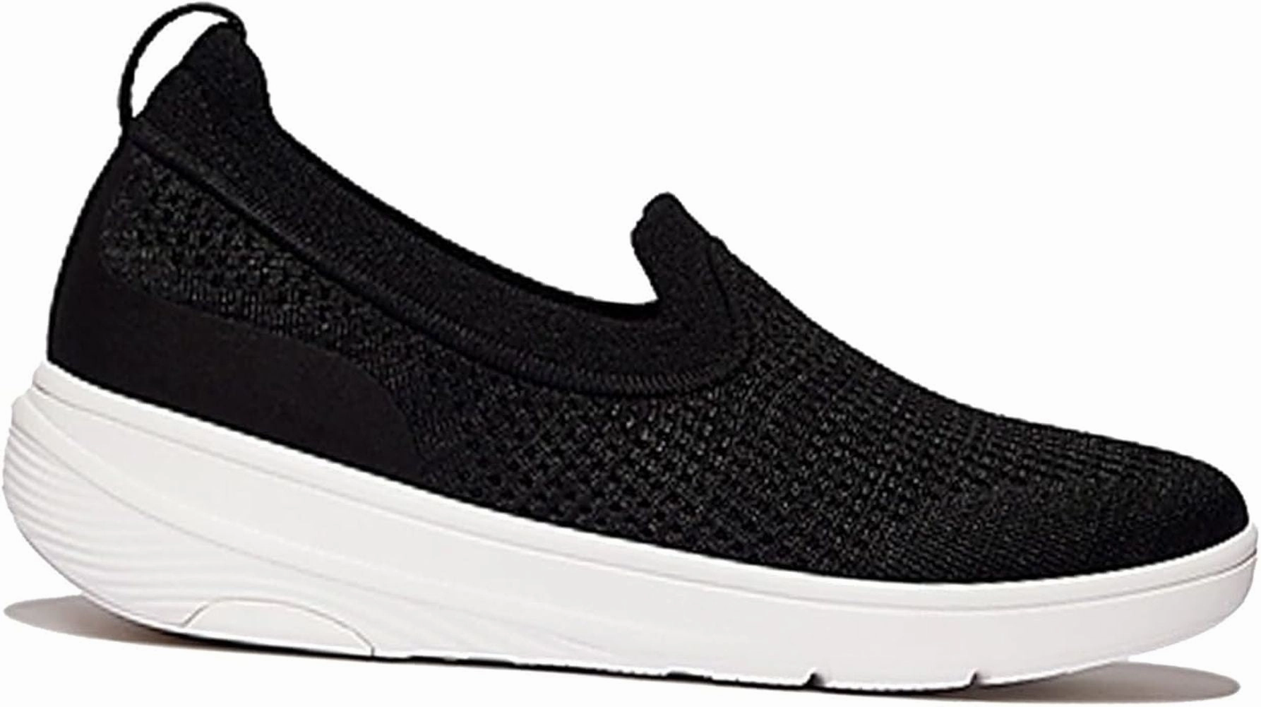 FitFlop Women's Super-Q Knit Slip-On Sneaker Slip Ons Checkerboard