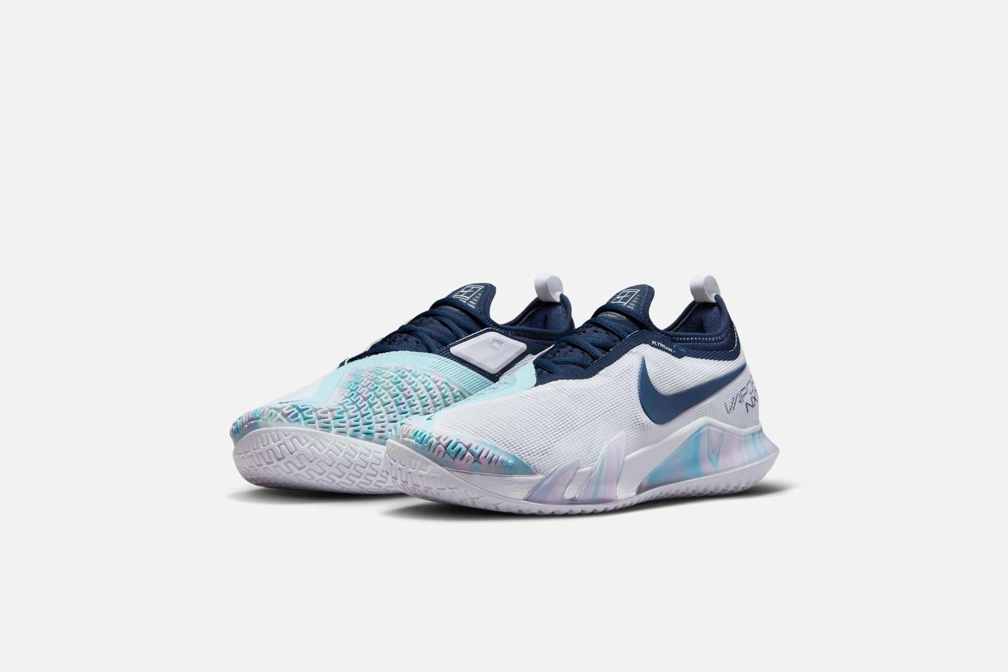 Cream Tennis Shoes Nike "React Vapor NXT HC" M - White / Midnight Navy