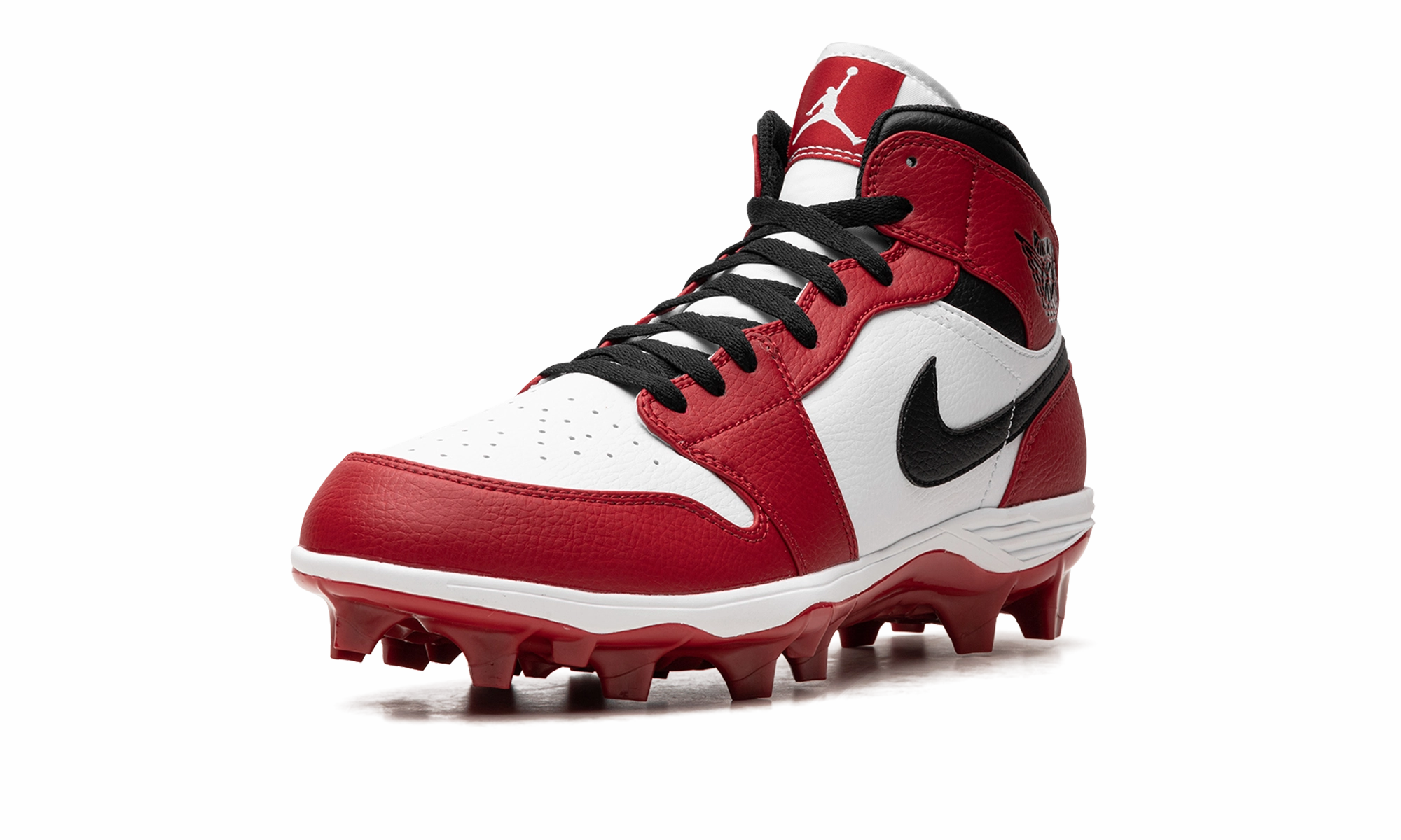 Youth Size 12.5 Soccer Cleats Air Jordan 1 Mid TD "Chicago Football Cleats"