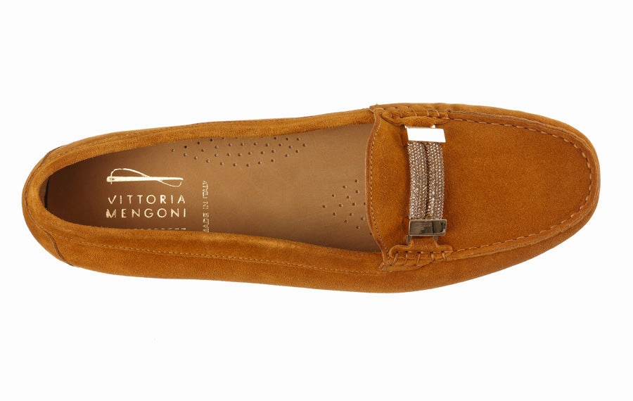 Vm Barshine Tan Jewelled Loafers