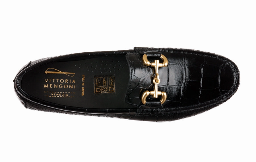 Salvatore Ferragamo Sport Loafers Vm Croco Black