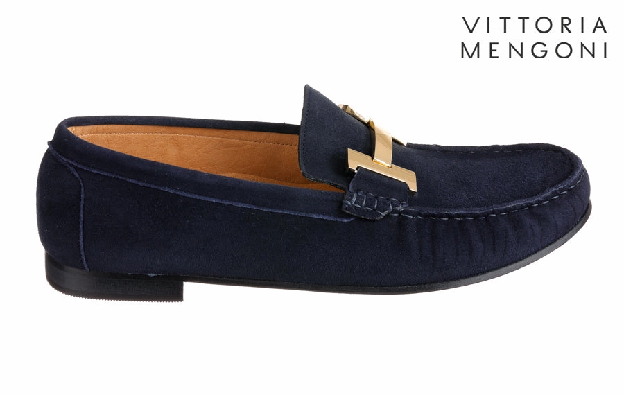 Vm Herrara Navy Loafers Loro Piana