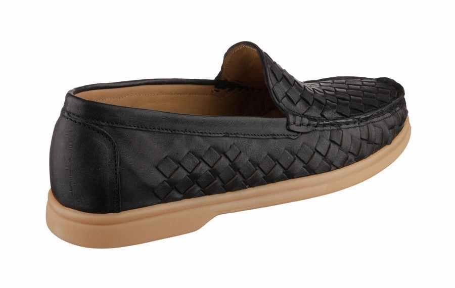 Vm Tiktak Black Width Lug Sole Loafers