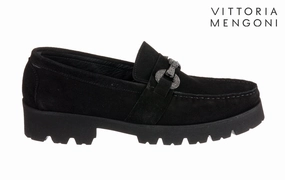 Jewelled Loafers Vm Writer Black