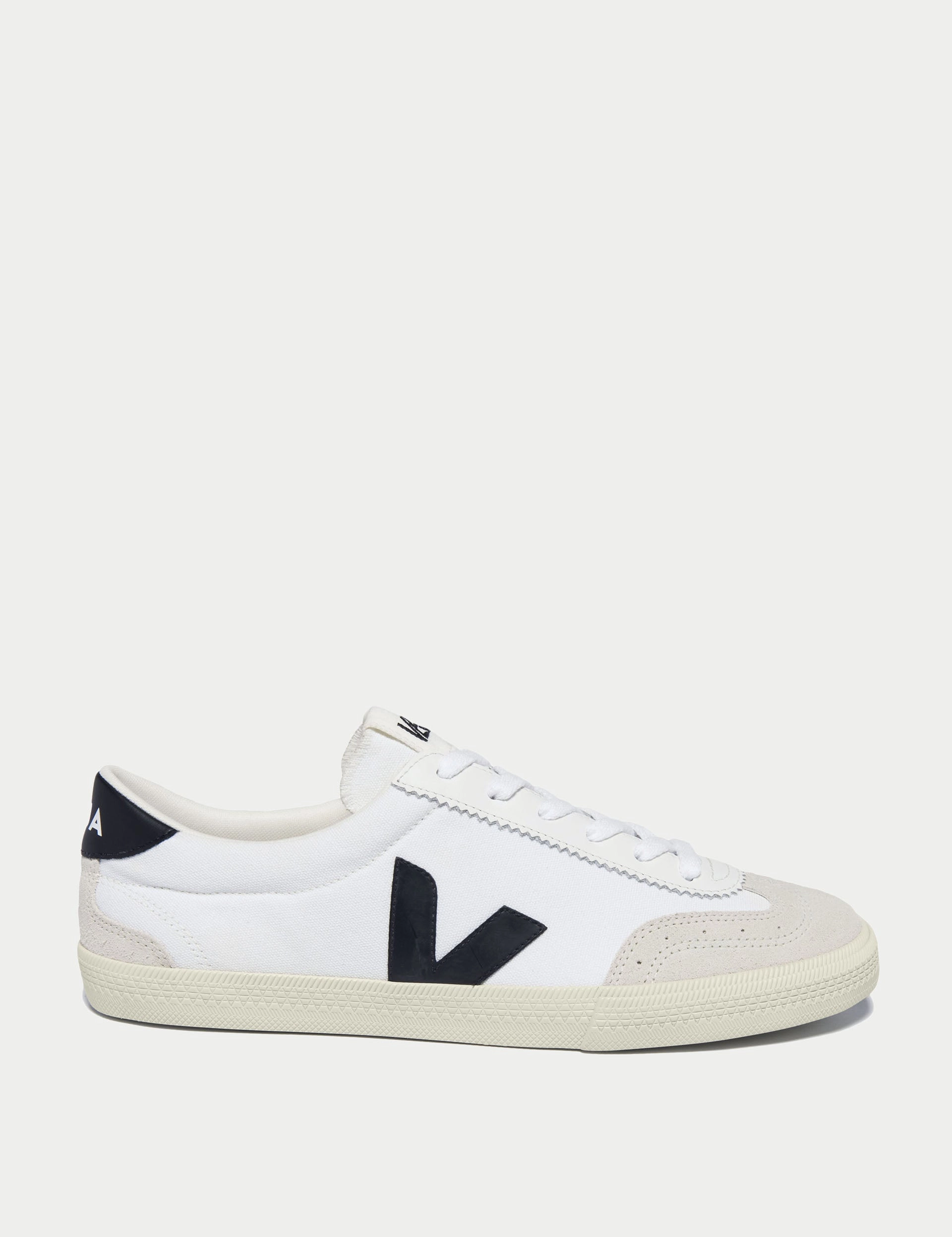 Volley Canvas - White Black Casual Shoes That Make You Taller
